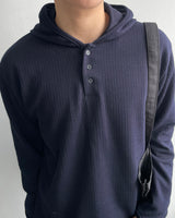 Polz Rib Henley Hoodie