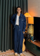 ステッチビジューデニムパンツ 3COLOR