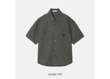 LMN メイドパッチツーポケットデニム半袖シャツ (3 colors)