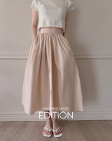 [MADE] Raff Shirring Long Skirt