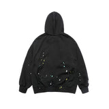 25FW PAINT EFFECT HOODIE BLACK