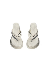  EYELET HEELED FLIP FLOPS