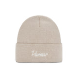 VARZAR Chain Logo Natural Beanie / Beige