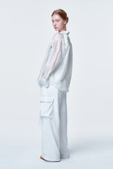 See through shirts White
