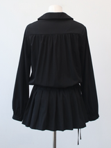 pleats mini dress