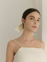 26SS★ Ribbon Tail Embroidery Hair Scrunchie