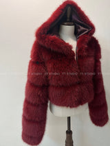 Red crop fur-JK