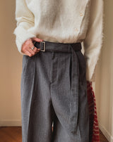 Profi Wool Stripe Wide Slacks