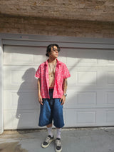 LAUL PAISELY SHORT SLEEVE SHIRT RED
