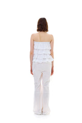 VIVA FRILL TOP SKIRT / WHITE