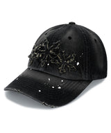 WASHED DENIM CROSS STAR CAP