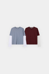 Slub crop layered tee