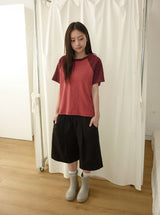 26SS★ [BAONHAUS] ヒルンドットカラーラグラン半袖Tシャツ