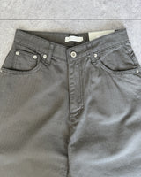 HERRINGBONE ROLL-UP BUCKLE PANTS