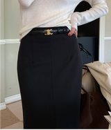 Lavin Simple Slit Long Skirt / 4 colors