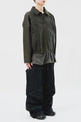 Dex Washed Leather Jumper (2color)
