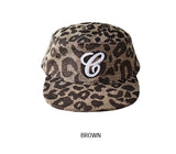 Multi Pattern Leather Strap Pillbox Ball Cap