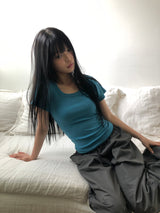 ラピノ Uネック 半袖Tシャツ