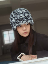 Mushroom Fakefur Beanie - Black