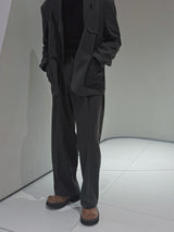 ASCLO Wool Herringbone Retro Jacket & Pants (Charcoal)