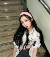 [ITZY Ryujin/Wooah Sora/Bad villain Kelly] Simple thick silver ball chain bracelet