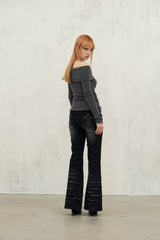 cross boots cut (black)