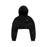 クロップダメージスウェットシャツ (BLACK)