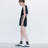 Silky satin shorts black
