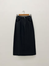 H-line twill long skirt