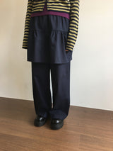Wavy flare skirt pants (3color)