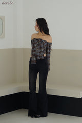 black jeans bootcut denim pants