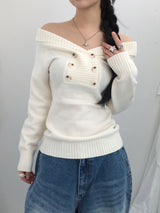 button shawl collar knitwear