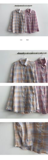 Point Pastel Summer Check Shirt