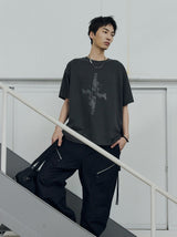 26SS★ CROSS GUN GRAPHIC HALF T