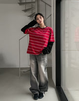 Grayish Vintage Damaged Denim Pants