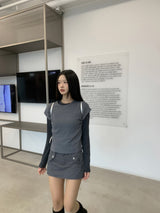 ユーティリティレイヤードワッフルショートスリーブT (4 Colors)