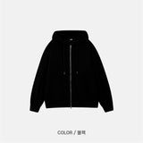 Basic Two-Way Hood Zip-Up (2 Colors)