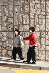 サイドフォーミングフラワーズ_メランジグレースウェットシャツ