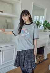 26SS★ Sweet Kitty Pigment Ringer Tee