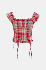 Cherry Elin Check Blouse