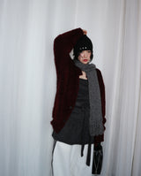 3 Cubic studded ribbed beanie (for men and women)