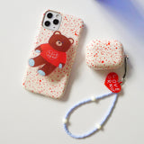 [MADE]Red Love-Cloud Bead Strap
