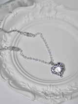 mood heart crystal necklace