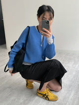 Hachi Raglan Knit Zip-Up Cardigan