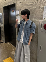 セント ショートスリーブ デニム シャツ