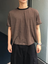 Marvin Crop Stripe Short Sleeve T-Shirt 3C