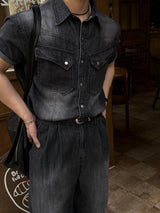 Ever snap western muscle-fit denim shirt