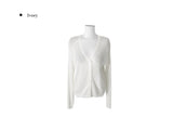 Hyujin Button See-Through Knit Cardigan