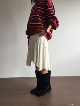 Grunge knit cutout skirt(3color)