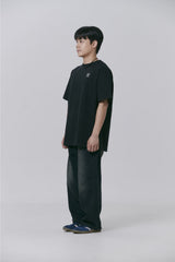 FMW フラワーグラフィック Tシャツ - ブラック